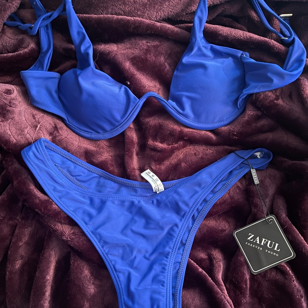 NWT Zaful Royal Blue Bikini